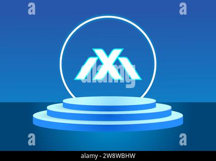 MX logo Blue Design. Vector logo design for business. Stock Vector
