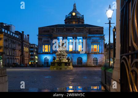 Liverpool Town Hall, pictured in December 2023. Rebuilt in 1802. It is on the junction of Castle st and Water St, but it's address is High Street. Stock Photo