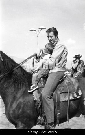 CLU GULAGER circa 1963 candid at a cowboy / western show for disabled children Stock Photo