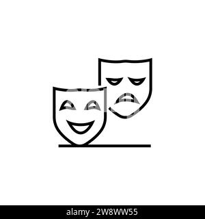 theatrical happy masks isolated icon vector illustration design