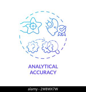 Thin line simple gradient analytical accuracy icon concept Stock Vector