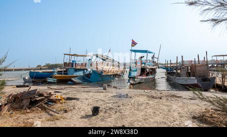 African traditional dug out type river boats and salvage Stock Photo