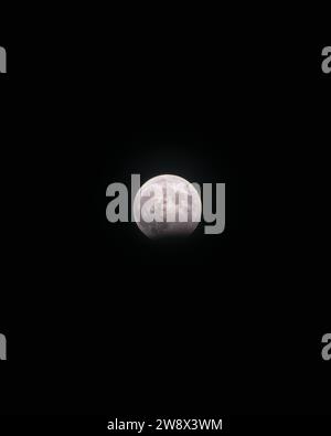 Lunar eclipse of 28 october 2023 Stock Photo