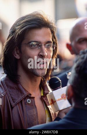 Archival Image. Entertainment - Amsterdam The Netherlands 9th June 2005. The creme de la creme of Indian cinema descend on Amsterdam for the IIFA Awards weekend. Outside the Tuschinski cinema celebrities arrive for the Red Carpet premiere of the film Parineeta. Actor Hritik Roshan Bollywood, celebrity, celebrities, actor, actors, actress, International Indian Film Awards, stars, nederland, holland Stock Photo