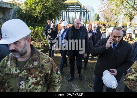 Napoli, Italy. 22nd Dec, 2023. Italian Defence Minister Guido Crosetto visiting the Delphinia centre in Caivano Credit: Live Media Publishing Group/Alamy Live News Stock Photo