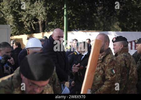 News - Italian Defence Minister Guido Crosetto in Caivano Italian Defence Minister Guido Crosetto visiting the Delphinia centre in Caivano Napoli Caivano Italy Copyright: xAntonioxBalascox/xLiveMediax LPN 1171079 Stock Photo