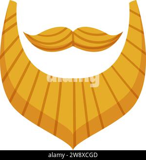 St. Patricks Day Leprechaun red beard and moustache Stock Vector