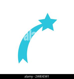 Rising star icon. From blue icon set. Stock Vector