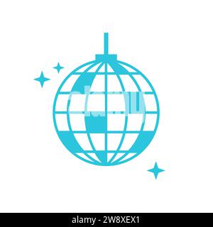 Disco ball. From blue icon set. Stock Vector