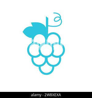 Shine Muscat grape. From blue icon set. Stock Vector