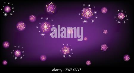 Christmas background with ornaments stars golden balls Stock Vector
