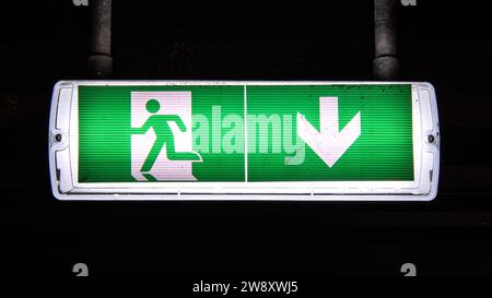 Fire Exit Sign Stock Photo