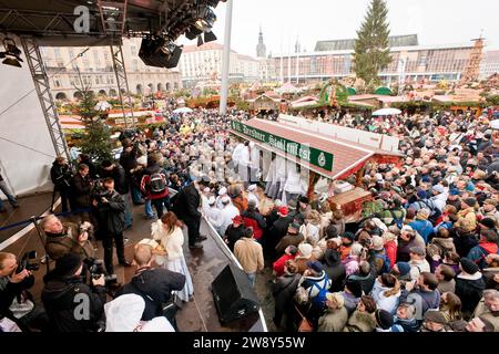 Dresden Striezel Market Stock Photo