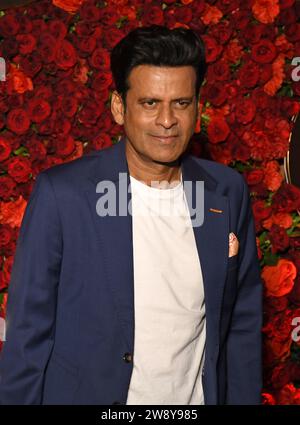 Mumbai, India. 21st Dec, 2023. Bollywood actor Manoj Bajpayee poses for a photo on the occasion of Bollywood producer, distributor and real estate developer Anand Pandit's 60th birthday party celebration in Mumbai. (Photo by Ashish Vaishnav/SOPA Images/Sipa USA) Credit: Sipa USA/Alamy Live News Stock Photo