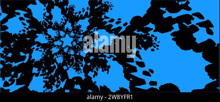 abstract background ,blue wallpaper with particle star effect. Stock Vector