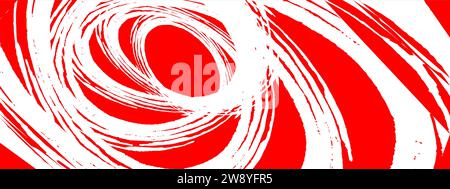 red background with circular brush strokes Stock Vector