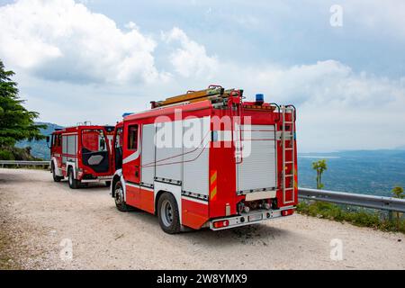 A Firetruck in Sardinia - Italy Stock Photo