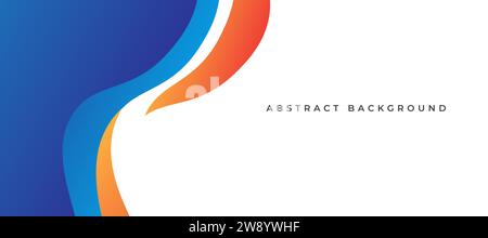 abstract wavy blue orange background vector. wavy background vector. background vector illustration eps10 Stock Vector