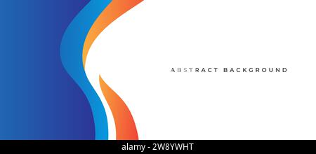abstract wavy blue orange background vector. wavy background vector. background vector illustration eps10 Stock Vector