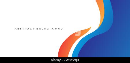 abstract wavy blue orange background vector. wavy background vector. background vector illustration eps10 Stock Vector
