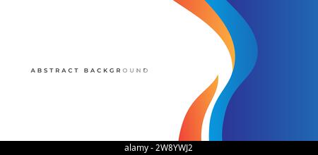 abstract wavy blue orange background vector. wavy background vector. background vector illustration eps10 Stock Vector