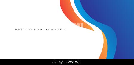 abstract wavy blue orange background vector. wavy background vector. background vector illustration eps10 Stock Vector