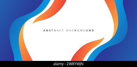 abstract wavy blue orange background vector. wavy background vector. background vector illustration eps10 Stock Vector