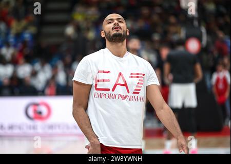 Milano, Lombardy, Italy. 22nd Dec, 2023. 31 SHAVON SHIELDS of EA7 Emporio Armani Milan during the Euroleague, Round 16, match between EA7 Emporio Armani Milan and Panathinaikos Aktor Athens at Mediolanum Forum on December 22, 2023, in Milano, Italy (Credit Image: © Stefanos Kyriazis/ZUMA Press Wire) EDITORIAL USAGE ONLY! Not for Commercial USAGE! Stock Photo