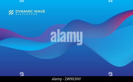dynamic wave background vector. wavy background vector illustration Stock Vector