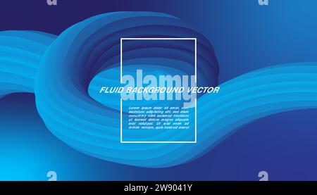 fluid blue background vector. fluid background vector illustration Stock Vector