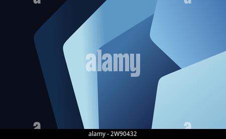 geometric gradient blue background vector. gradient background vector. geometric background Stock Vector