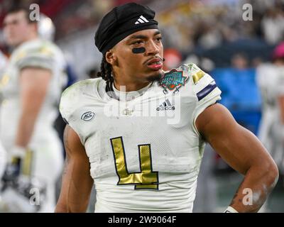 December 22, 2023: Georgia Tech running back Dontae Smith (4) during second half of Union Home Mortgage Gasparilla Bowl. Georgia Tech defeated UCF 30-17 at Raymond James Stadium in Tampa, FL. Romeo T Guzman/Cal Sport Media Stock Photo