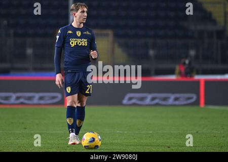 Empoli, Italy. 22nd Dec, 2023. Empoli FC's midfielder Jacopo Fazzini during Empoli FC vs SS Lazio, Italian soccer Serie A match in Empoli, Italy, December 22 2023 Credit: Independent Photo Agency/Alamy Live News Stock Photo