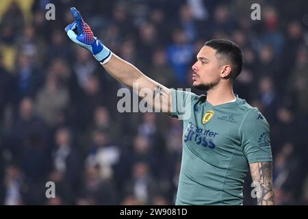 Empoli, Italy. 22nd Dec, 2023. Empoli FC's goalkeeper Elia Caprile during Empoli FC vs SS Lazio, Italian soccer Serie A match in Empoli, Italy, December 22 2023 Credit: Independent Photo Agency/Alamy Live News Stock Photo