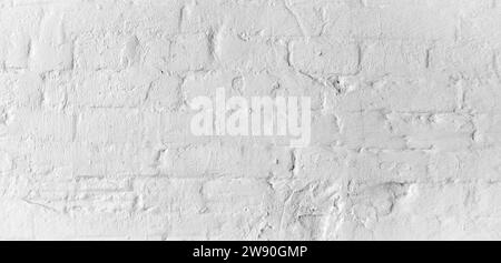The White Old Brick wall background or texture. Selective focus Stock Photo
