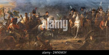 The Battle of Austerlitz also known as the Battle of the Three Emperors in The Gallery of Great Battles in Chateau Versailles near Paris, France. Stock Photo