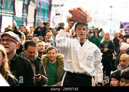 Butchers of G Lawrence Wholesale Meats during the Smithfield Market ...