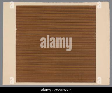 Ironed starch paper in brown, anonymous, 1700 - 1900 paste paper   paper. Stock Photo