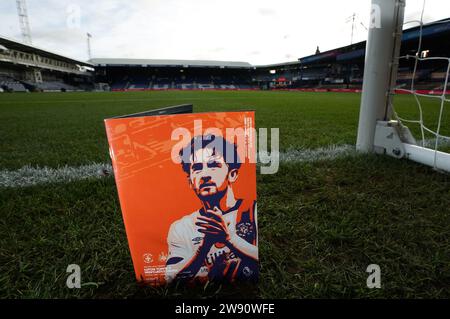 A general view of the match day program with Luton Town's Tom Lockyer on the front cover prior to the Premier League match at Kenilworth Road, Luton. Picture date: Saturday December 23, 2023. Stock Photo