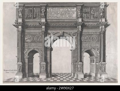 Arch of Constantine, from 'Speculum Romanae Magnificentiae' 1941 by Antonio Lafreri Stock Photo