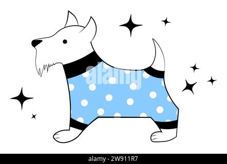 Schnauzer on a white background Stock Vector