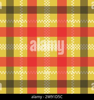 Tartan scotland seamless plaid pattern retro background pabric Stock Vector