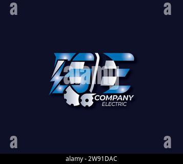 Electric Energy GE letter creative Design Technology logo Stock Vector ...