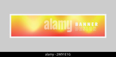 Modern abstract blur gradient horizontal banner design Stock Vector