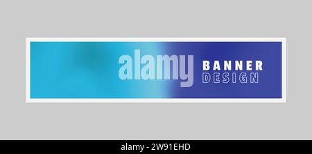 Modern abstract blur gradient horizontal banner template Stock Vector