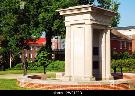 The monument to James Meredith, the first African American to attend the University of Mississippi Stock Photo