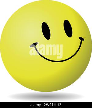 Happy smiling face ball yellow | balls with smiling face | smile symbol |smile sign, Smiling emoticon with happy Stock Vector