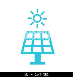 Solar power. Sun energy panel. Power Energy Icon. From blue icon set. Stock Vector