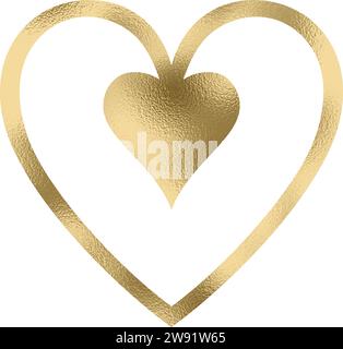 Heart mandala in gold, transparent background Stock Vector