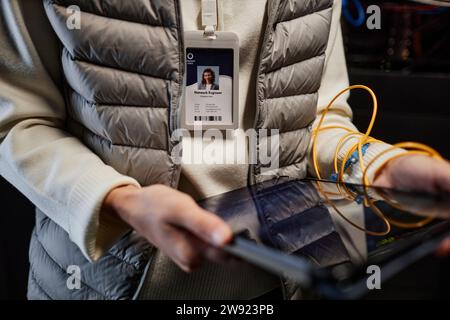 Young engineer holding tablet PC Stock Photo